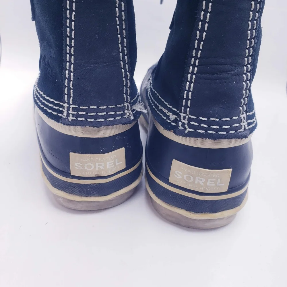 Sorel Joan Of Arctic Black Waterproof Lace Up Winter Snow Boots Women's Size 6